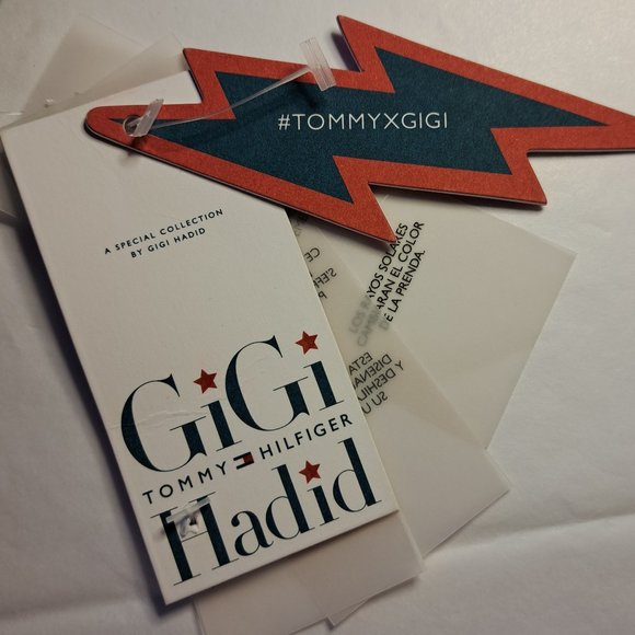 Tommy HILFIGER x GIGI HADID NWT RUNWAY collection jeans Sz 27 DISTRESS SUBLIME ! - Picture 8 of 14